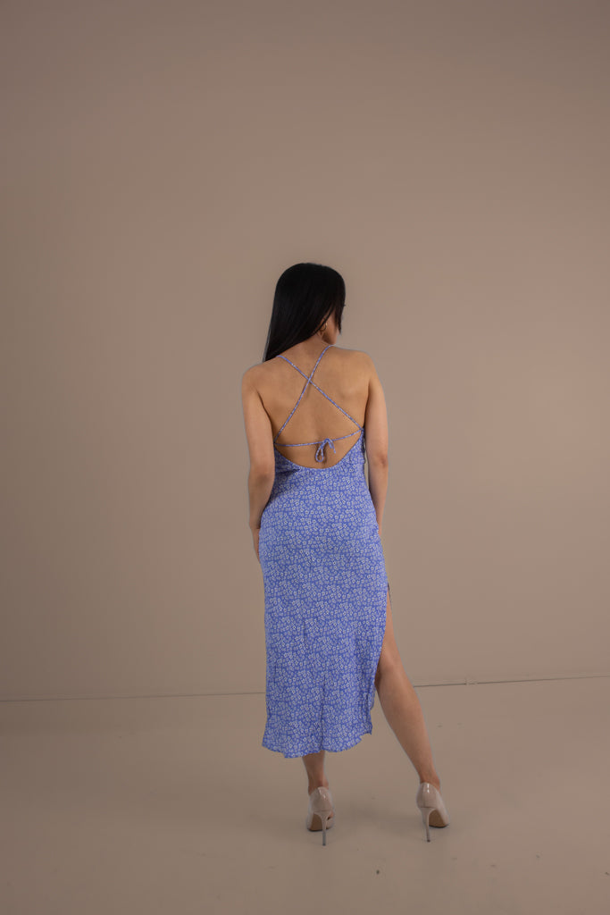 Blue Life "Estela" Midi Dress in Blue - Small