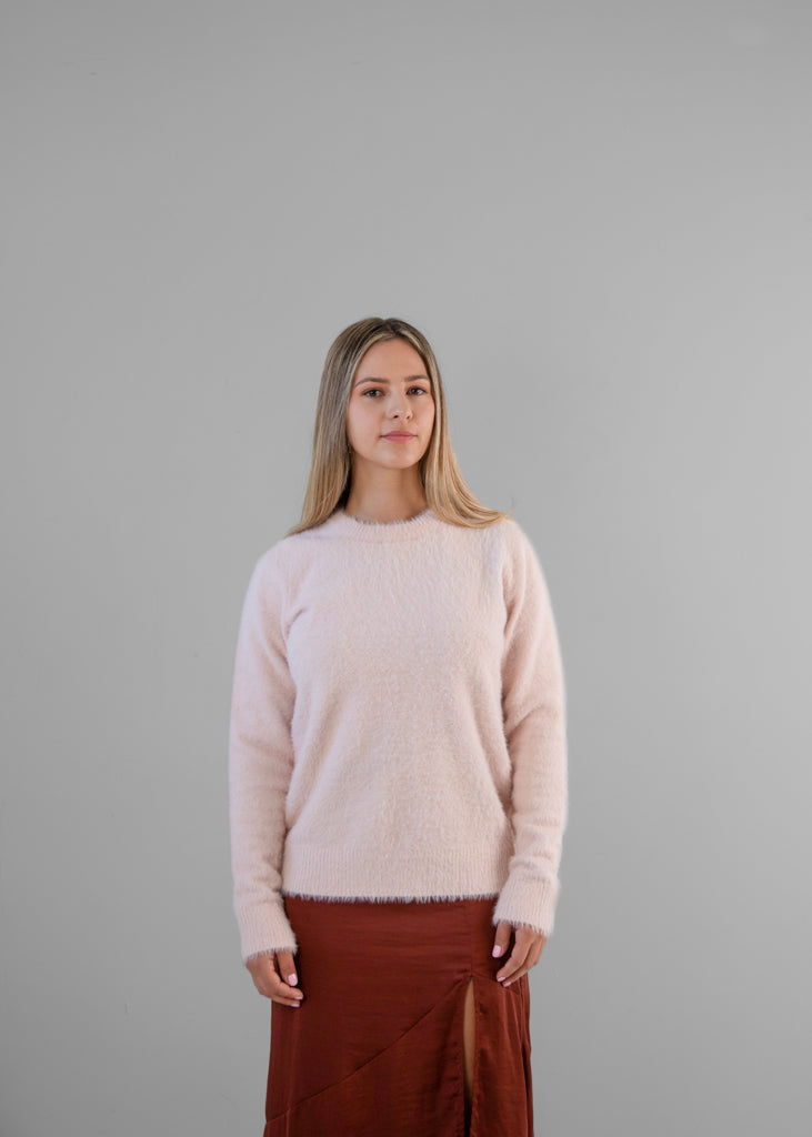 Lucky Brand "Eyelash" Sweater in Light Pink - Small
