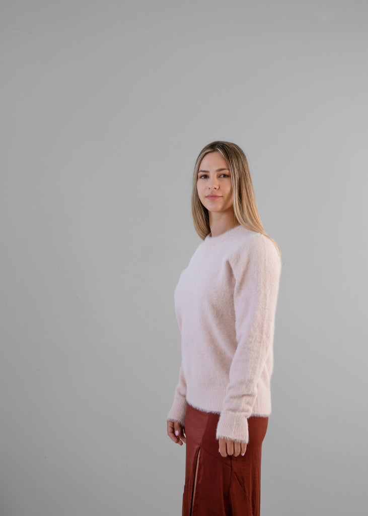 Lucky Brand "Eyelash" Sweater in Light Pink - Small