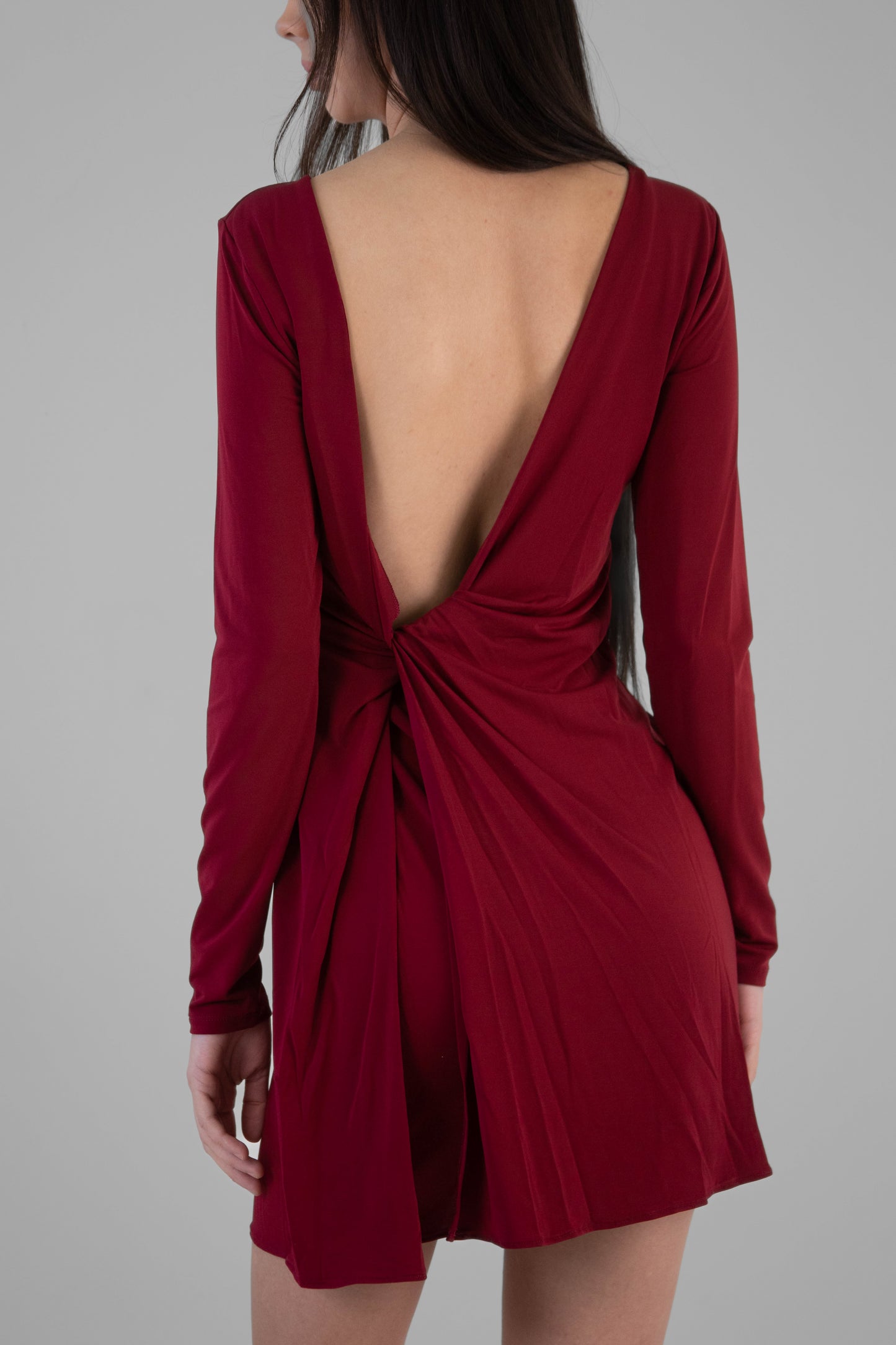 BCBG Max Azria "Celia" Mini Dress in Deep Cranberry - XS
