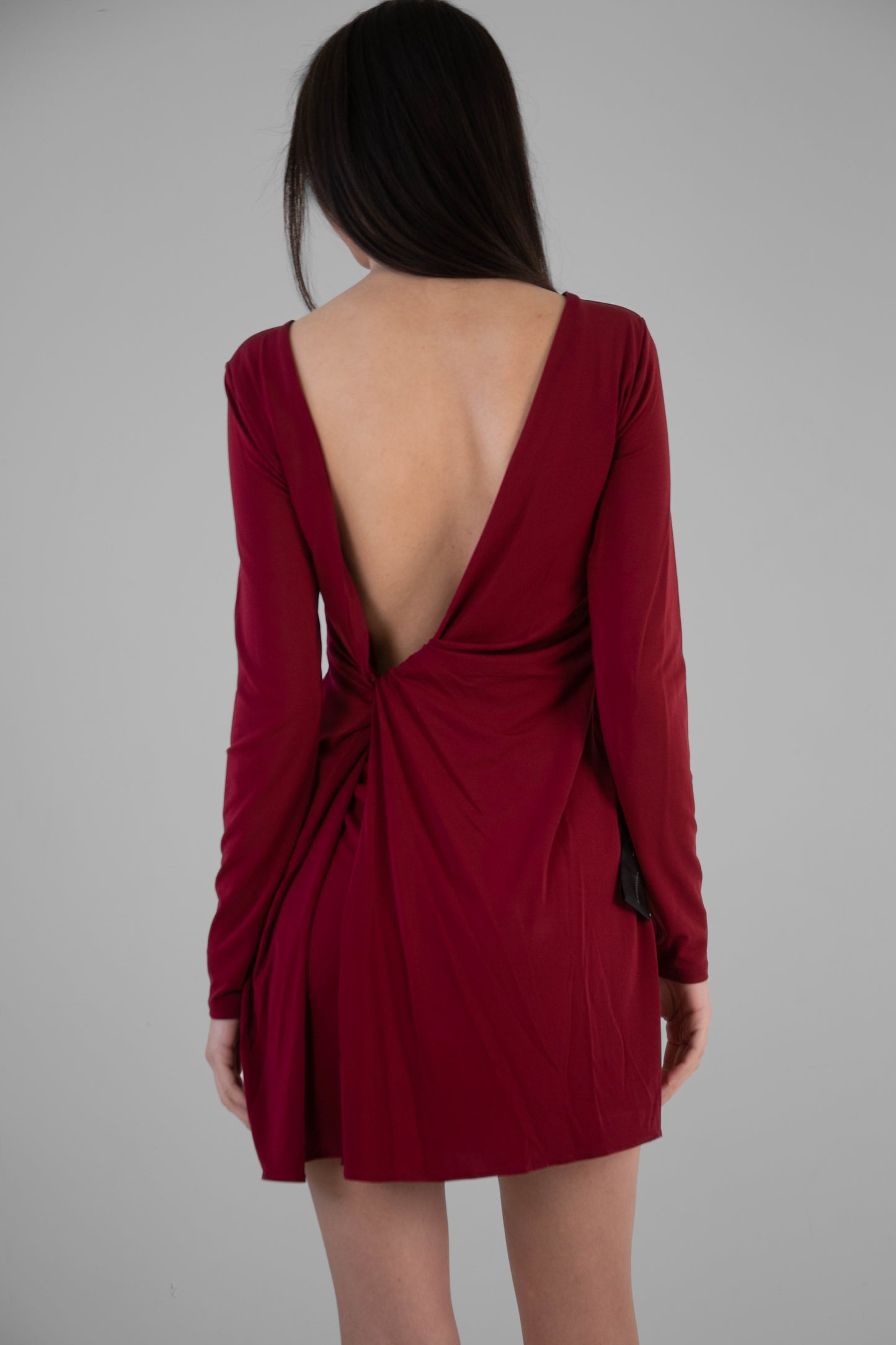 BCBG Max Azria "Celia" Mini Dress in Deep Cranberry - XS