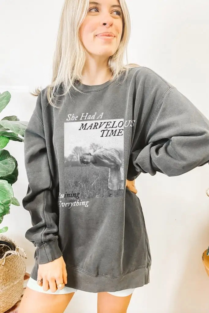 Taylor Swift Folklore Era "Marvelous Time" Pullover Sweatshirt