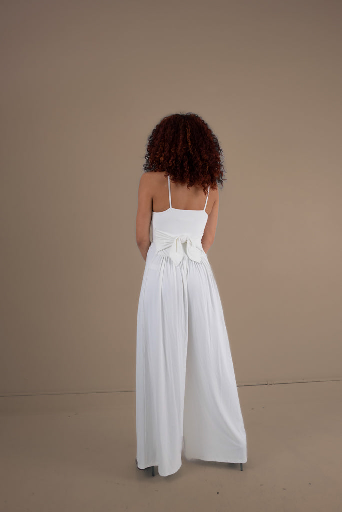 Susana Monaco "Flowy" Jumpsuit in White - Small