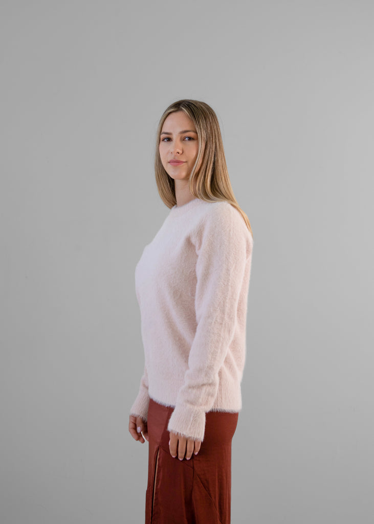 Lucky Brand "Eyelash" Sweater in Light Pink - Size Small